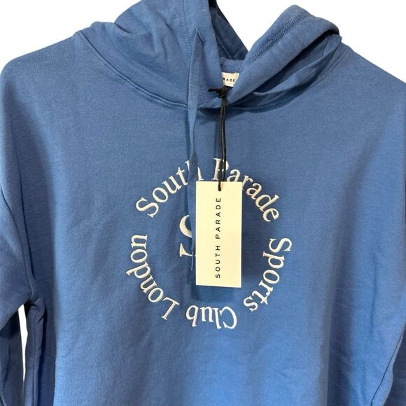 Revolve South Parade Charlie Sports Club Hoodie Ocean Blue Size S - Picture 7 of 10